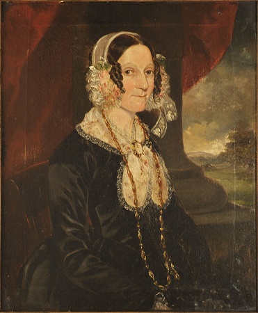 A Woman ca. 1825 by Unknown American Artist  Case Antiques Auction Nashville Oct 6 2012 Lot 29